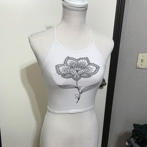 White crop top